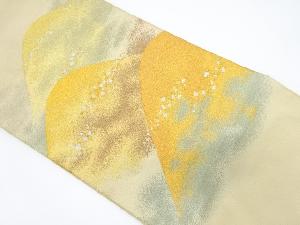 リサイクル　砂子綴れ遠山に箔散らし模様織り出し袋帯